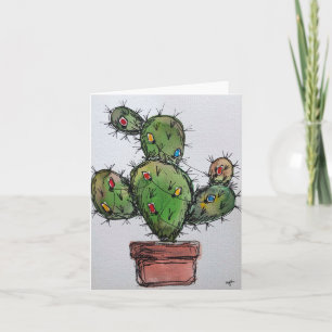 Carte de voeux de Noël Cactus