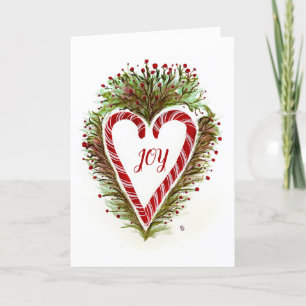 Carte de vœux de Noël Candy Cane Joy