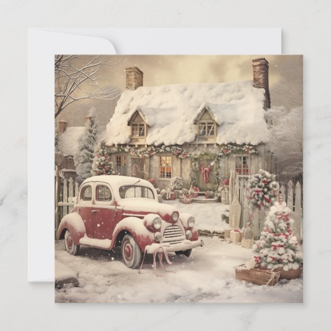 Carte de voeux de Noël Chic Shabby (Devant)