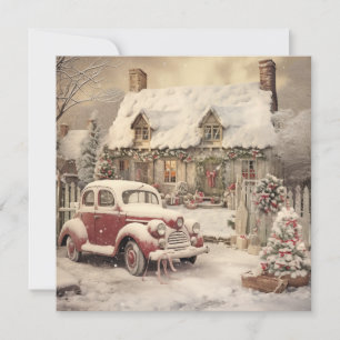 Carte de voeux de Noël Chic Shabby