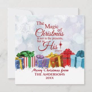 Carte de voeux de Noël Christian Custom Élégante