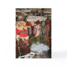 Carte de voeux de Noël d'amusement du village