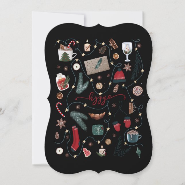 Carte de voeux de Noël Dark Hygge (Devant)
