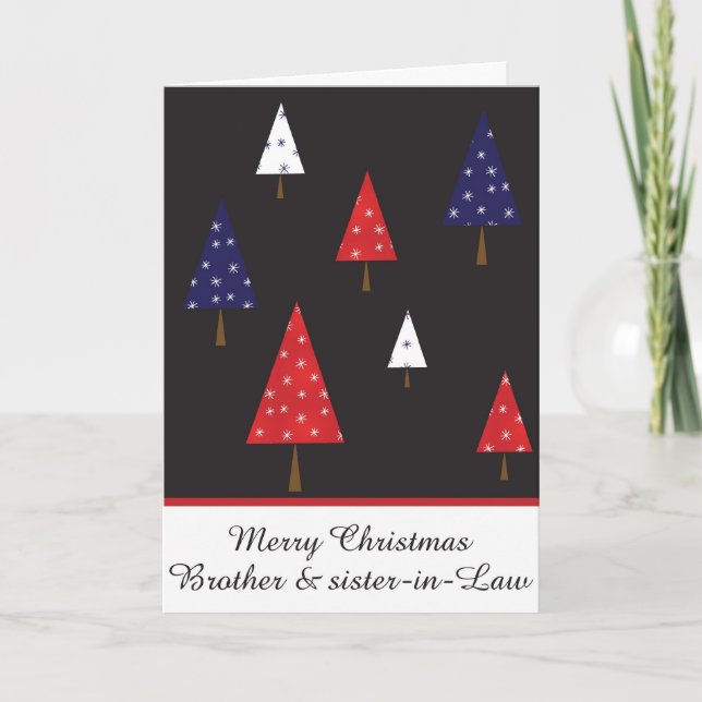 Carte de voeux de Noël de frère et de belle-soeur (Devant)
