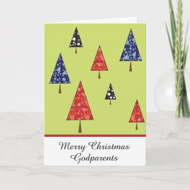 Carte de voeux de Noël de Godparents (Devant)