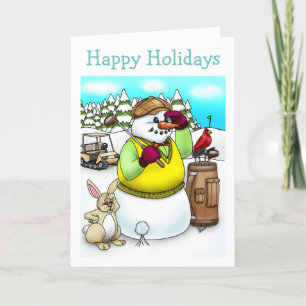 Carte de voeux de Noël de golf