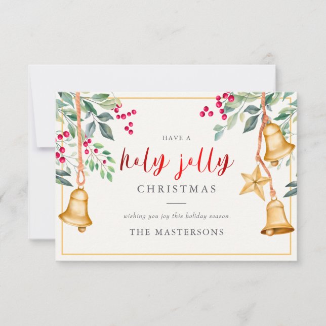 Carte de voeux de Noël de la famille Holy Jolly (Devant)