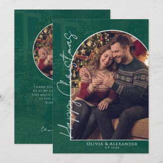 Carte de vœux de Noël de mariage avec photo