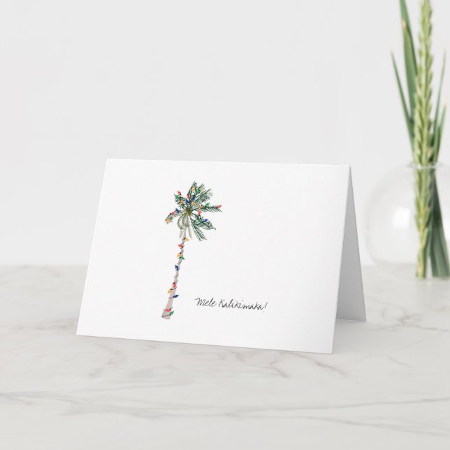 Carte de voeux de Noël de Mele Kalikimaka Hawaiian (Devant)