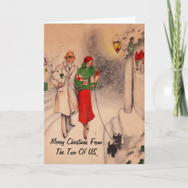 Carte de voeux de Noël de nous deux (Devant)