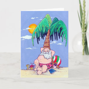Carte de voeux de Noël de père Noël Island