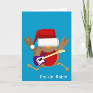 Carte de voeux de Noël de "Rockin" Robin