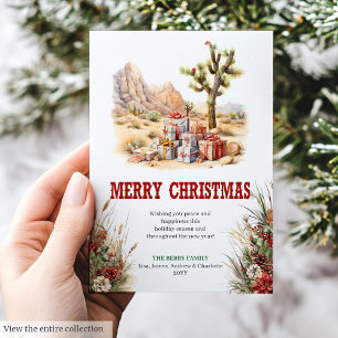 Carte de vœux de Noël de style Prairie modifiable