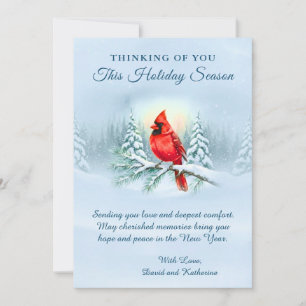 Carte de voeux de Noël de sympathie Condoléances F