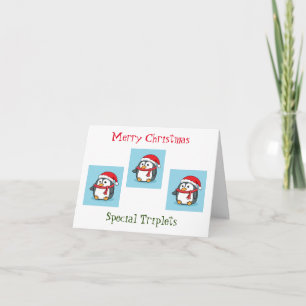 CARTE DE VŒUX DE NOËL DE TRIPLET