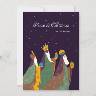 Carte de voeux de Noël de Trois Rois