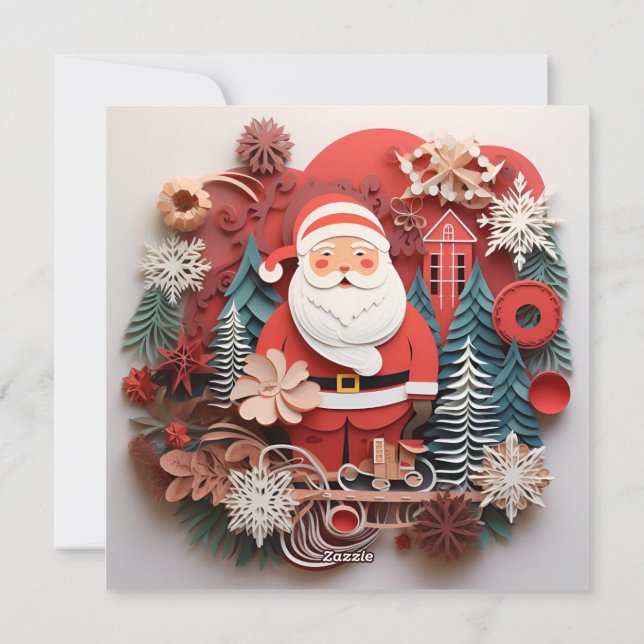 Carte de vœux de Noël décorée pour les fêtes (Dos)