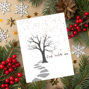 Carte de vœux de Noël Dieu avec nous