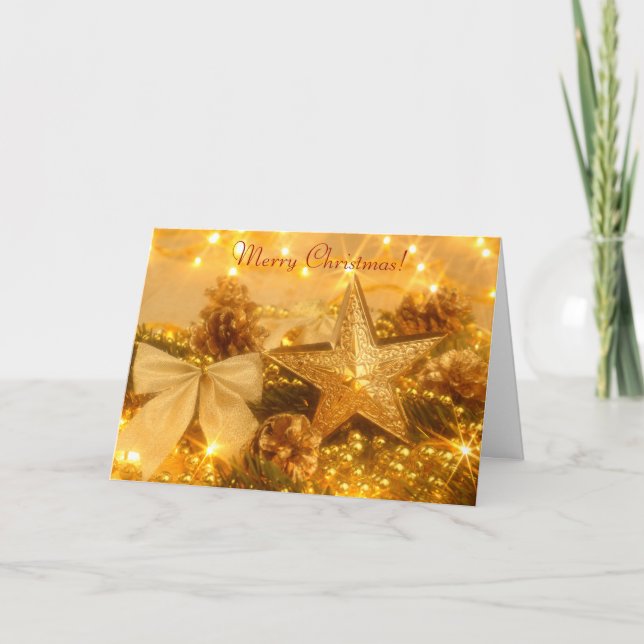 Carte de voeux de Noël d'or (Devant)