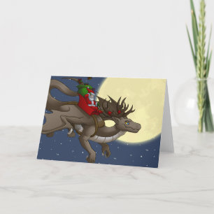 Carte de voeux de Noël Dragon