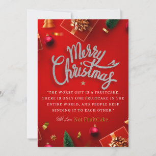 Carte de vœux de Noël drôle rouge