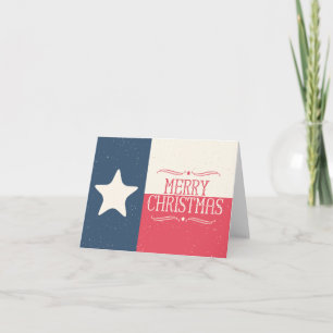 Carte de voeux de Noël du drapeau du Texas