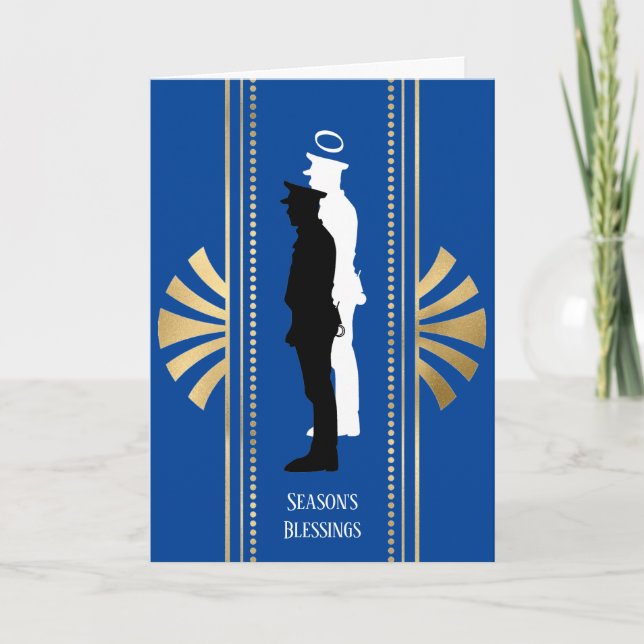 Carte de voeux de Noël du policier spirituel (Devant)