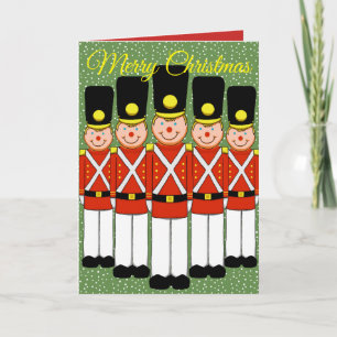 Carte de voeux de Noël du soldat de Noël