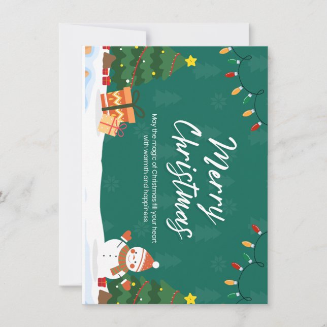 Carte de voeux de Noël élégante et festive (Devant)