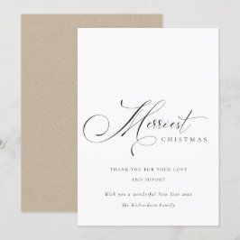Carte de vœux de Noël élégante et minimaliste