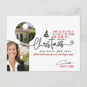 Carte de vœux de Noël élégante pour l'immobilier