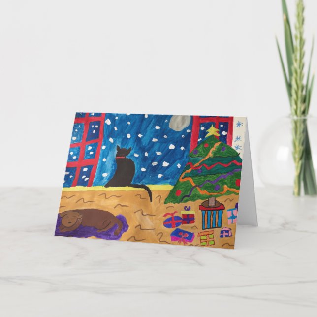 Carte de voeux de Noël en attente (Devant)