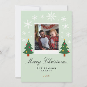 Carte de vœux de Noël en famille