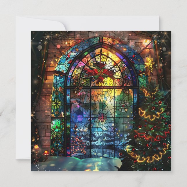 Carte de voeux de Noël en verre satiné (Devant)