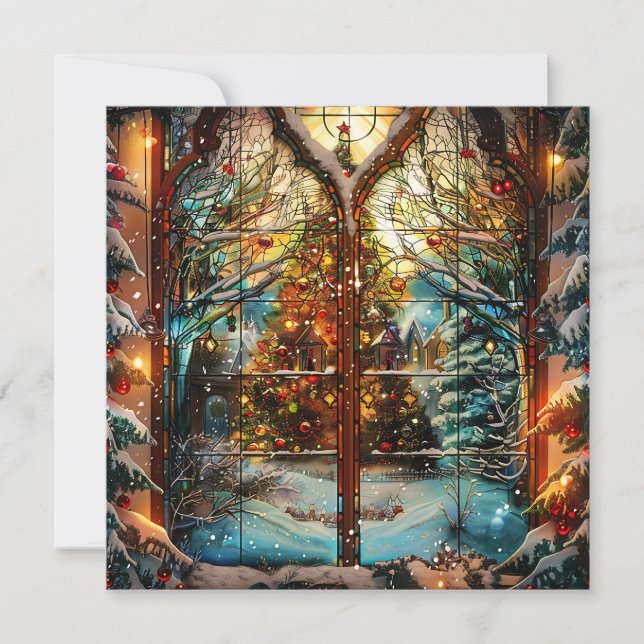 Carte de voeux de Noël en verre satiné (Devant)