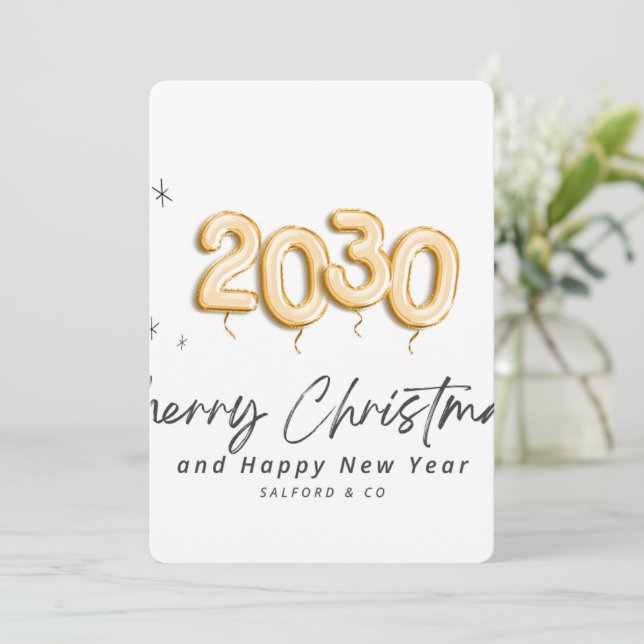 Carte de vœux de Noël et du Nouvel An 2030 (Debout devant)