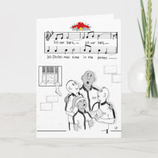 Carte de voeux de Noël et Enveloppe "Argent Bars"