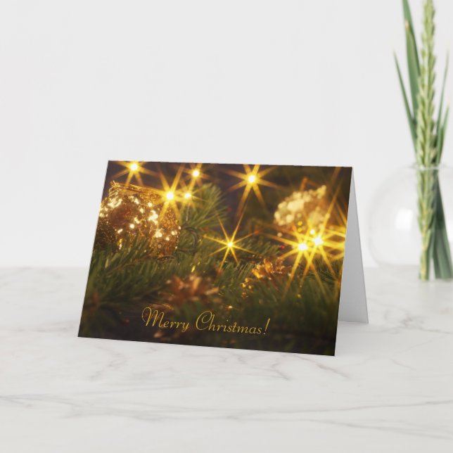 Carte de voeux de Noël étincelante (Devant)