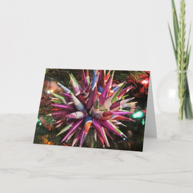 Carte de voeux de Noël étoile polonaise (Devant)