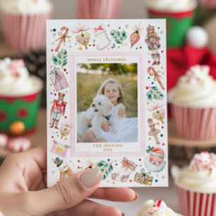 Carte de vœux de Noël festive en famille