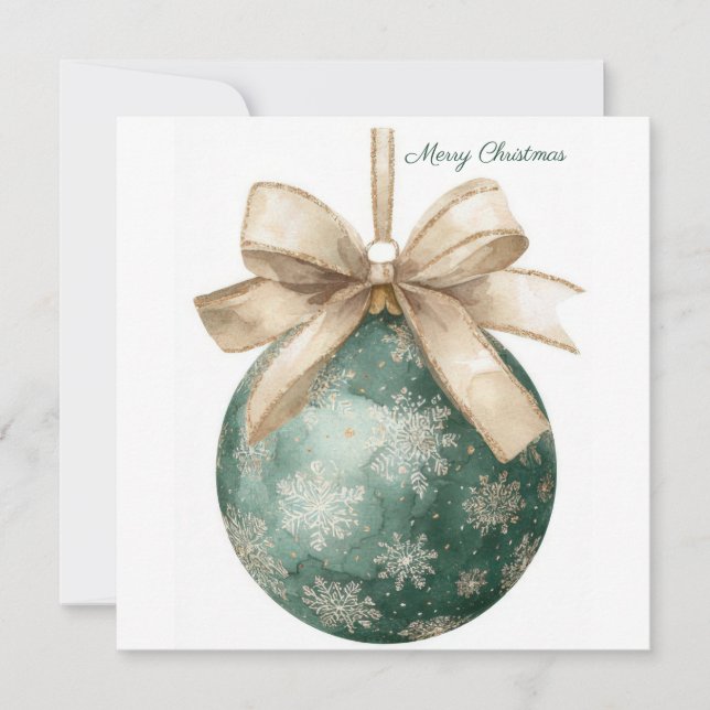 Carte de vœux de Noël festive et élégante (Devant)
