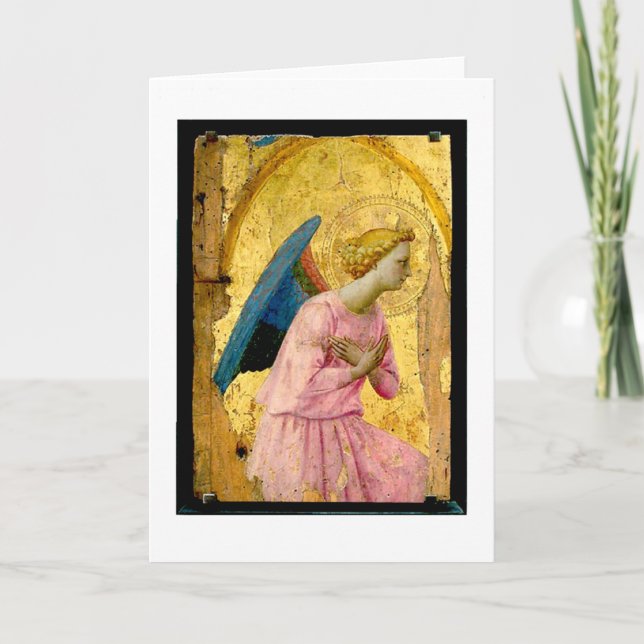 Carte de voeux de Noël Fra Angelico Angel (Devant)