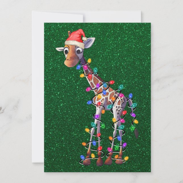 Carte de voeux de Noël Giraffe (Devant)