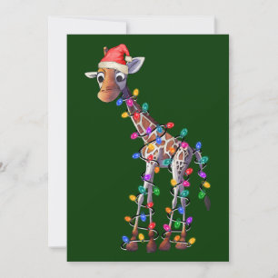 Carte de voeux de Noël Giraffe