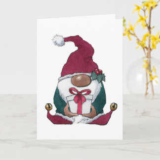 Carte de vœux de Noël Gnome