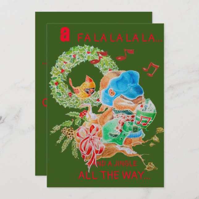 Carte de voeux de Noël Grandson (Devant / Derrière)