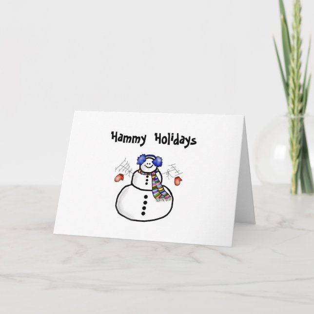 Carte de voeux de Noël "Hammy Holidays" (Devant)