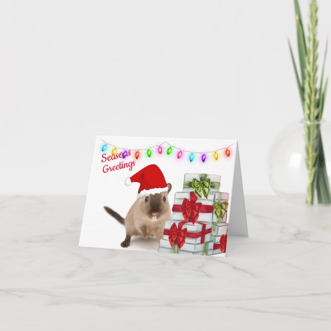 Carte de voeux de Noël Hamster (Devant)