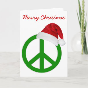 Carte de voeux de Noël Hippy Peace Retro personnal