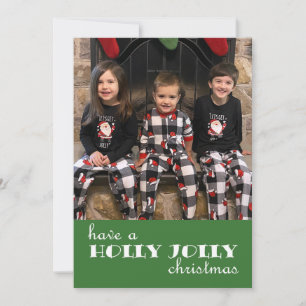 Carte de voeux de Noël Holly Jolly